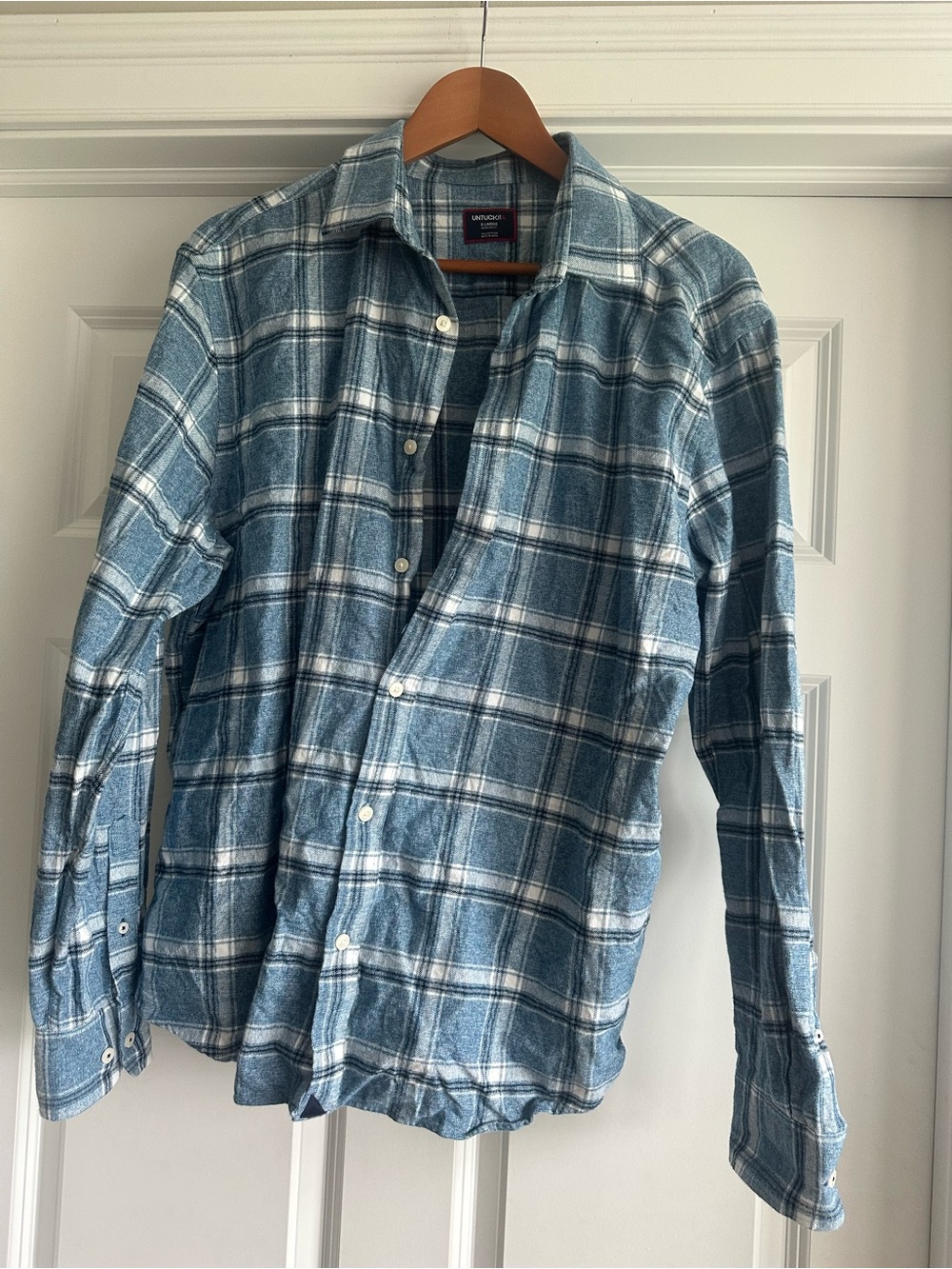 Untuckit men’s flannel button up shirt XL